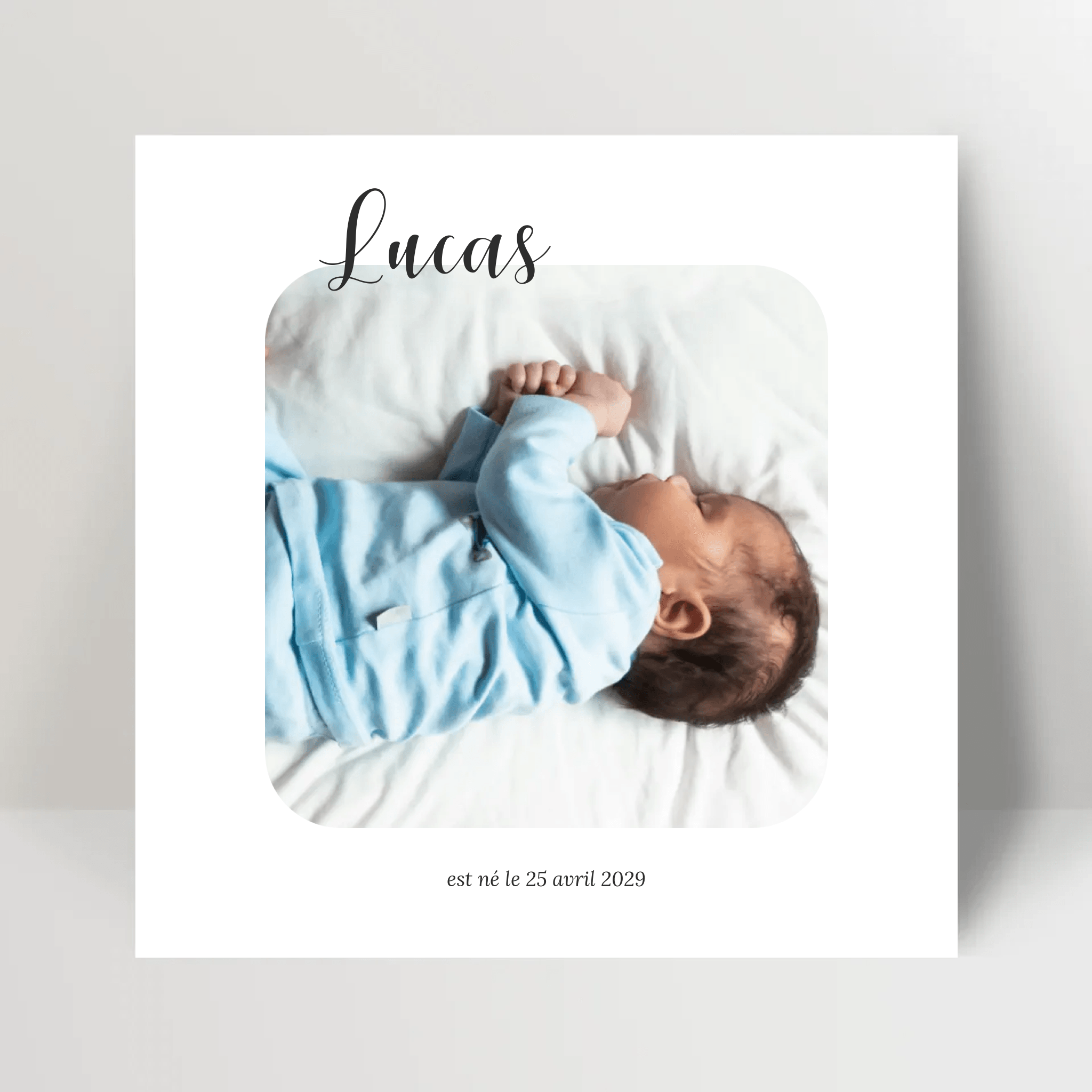 Faire-part naissance personnalisé - Douceur photo - cestfrancais.fr