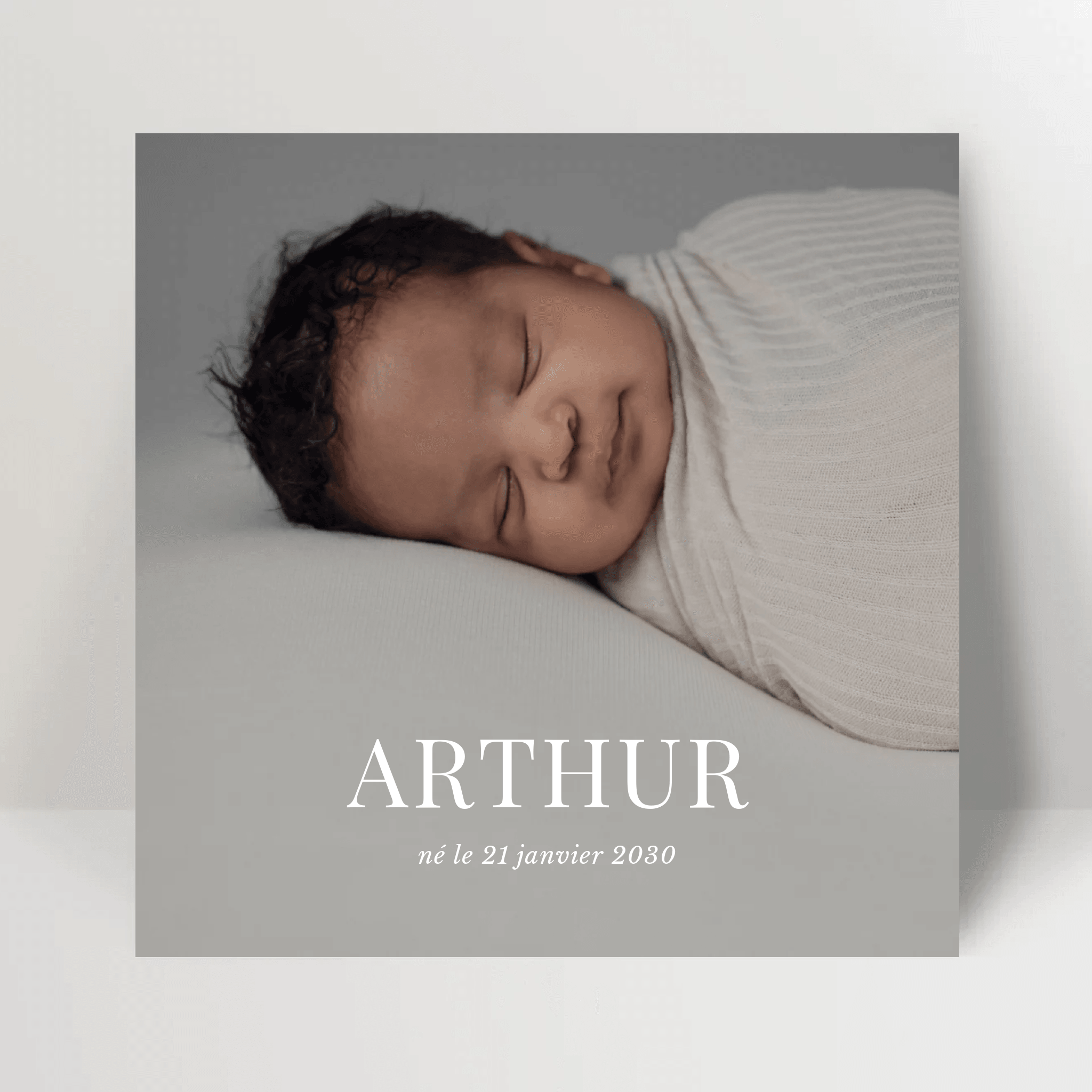 Faire-part naissance personnalisé - Photo Pleine Page - cestfrancais.fr