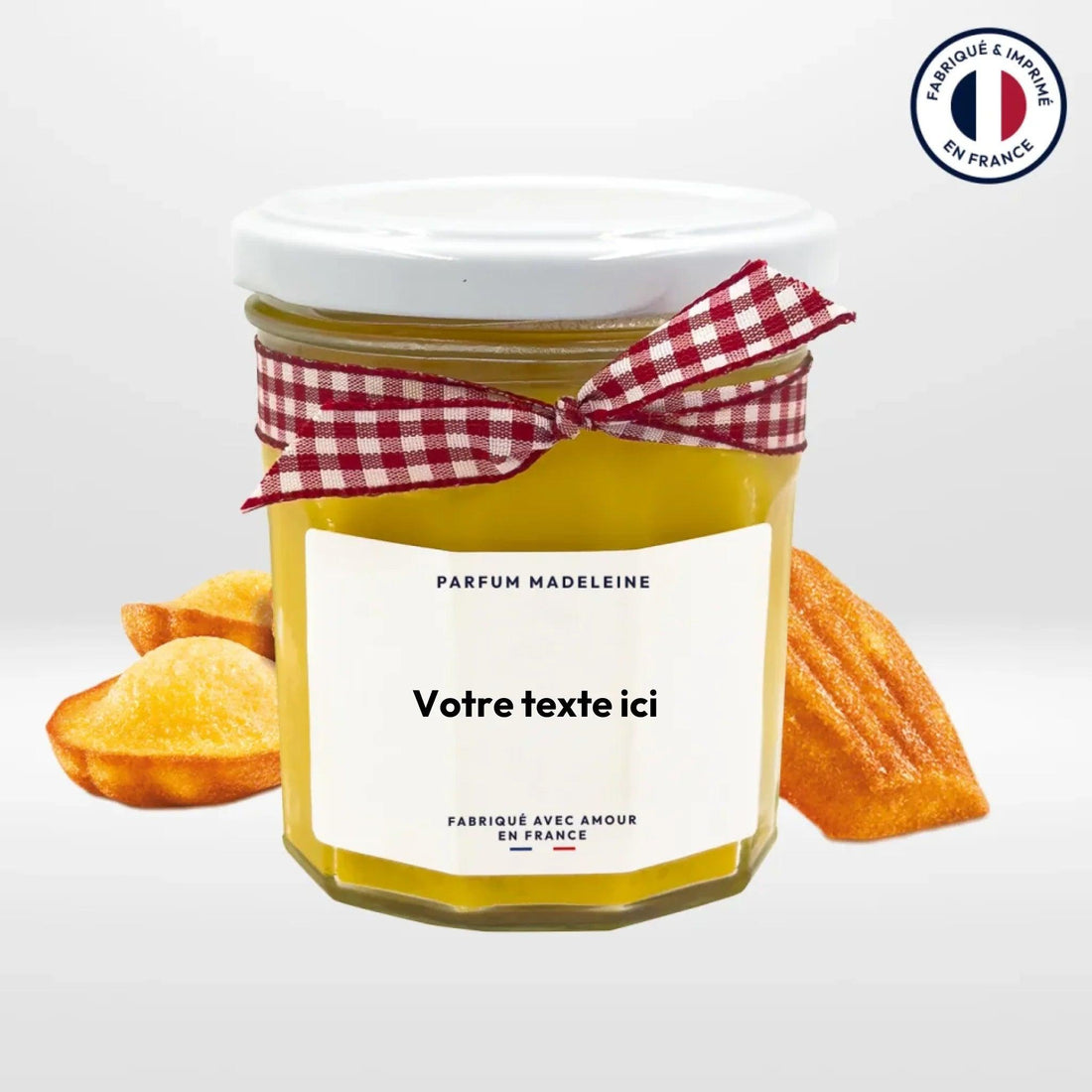 Bougie pot de confiture - texte personnalisé - cestfrancais.fr