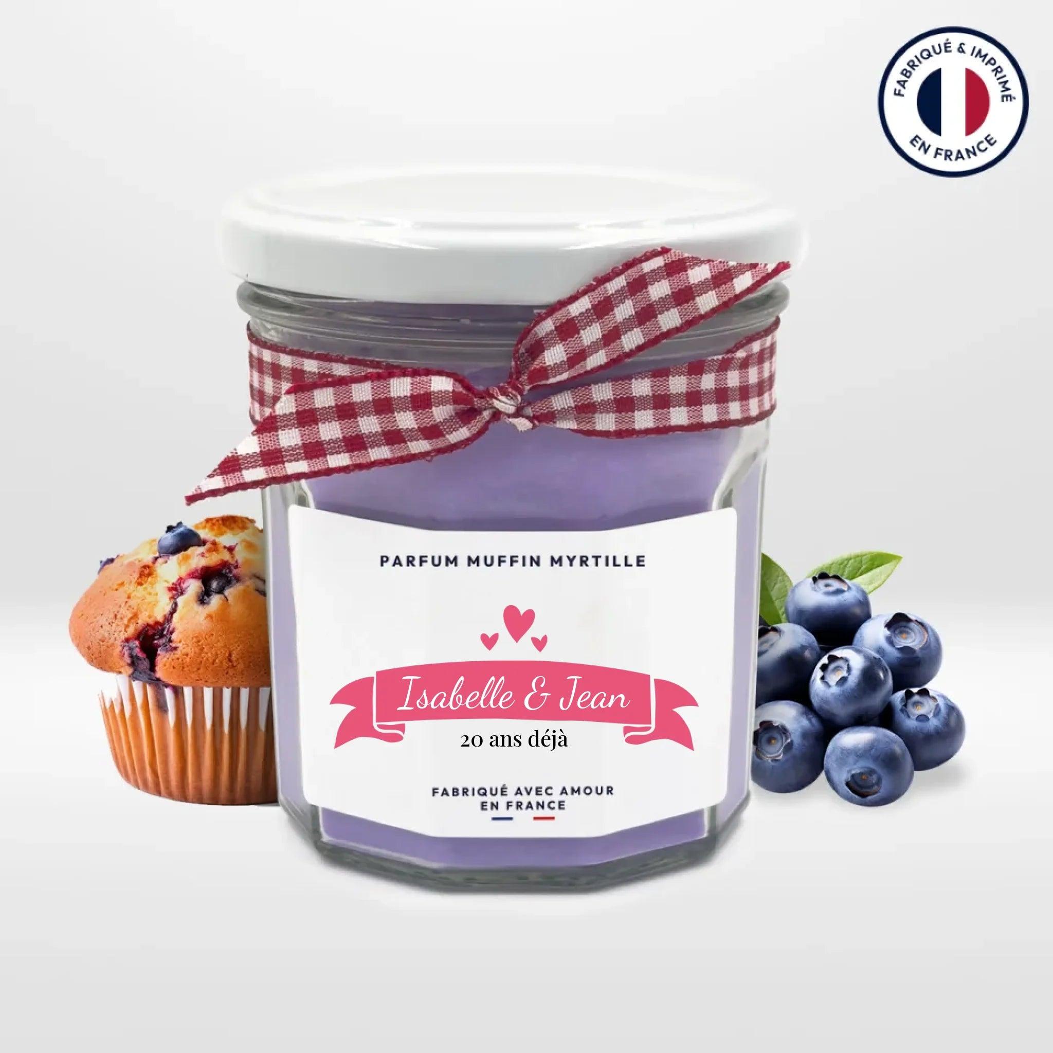 Bougie pot de confiture - Anniversaire de couple - cestfrancais.fr