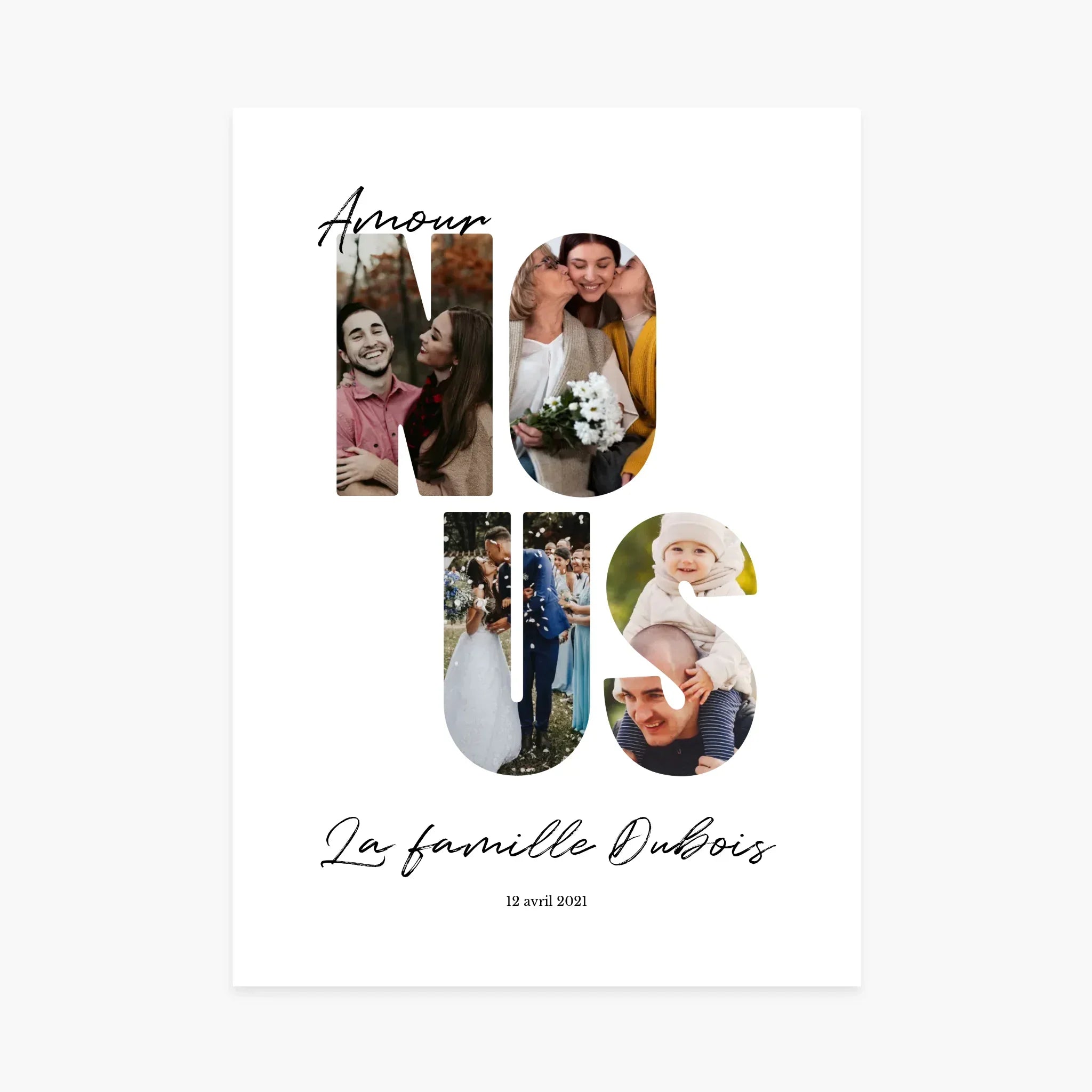 Affiche personnalisée - Poster photo famille "Nous"