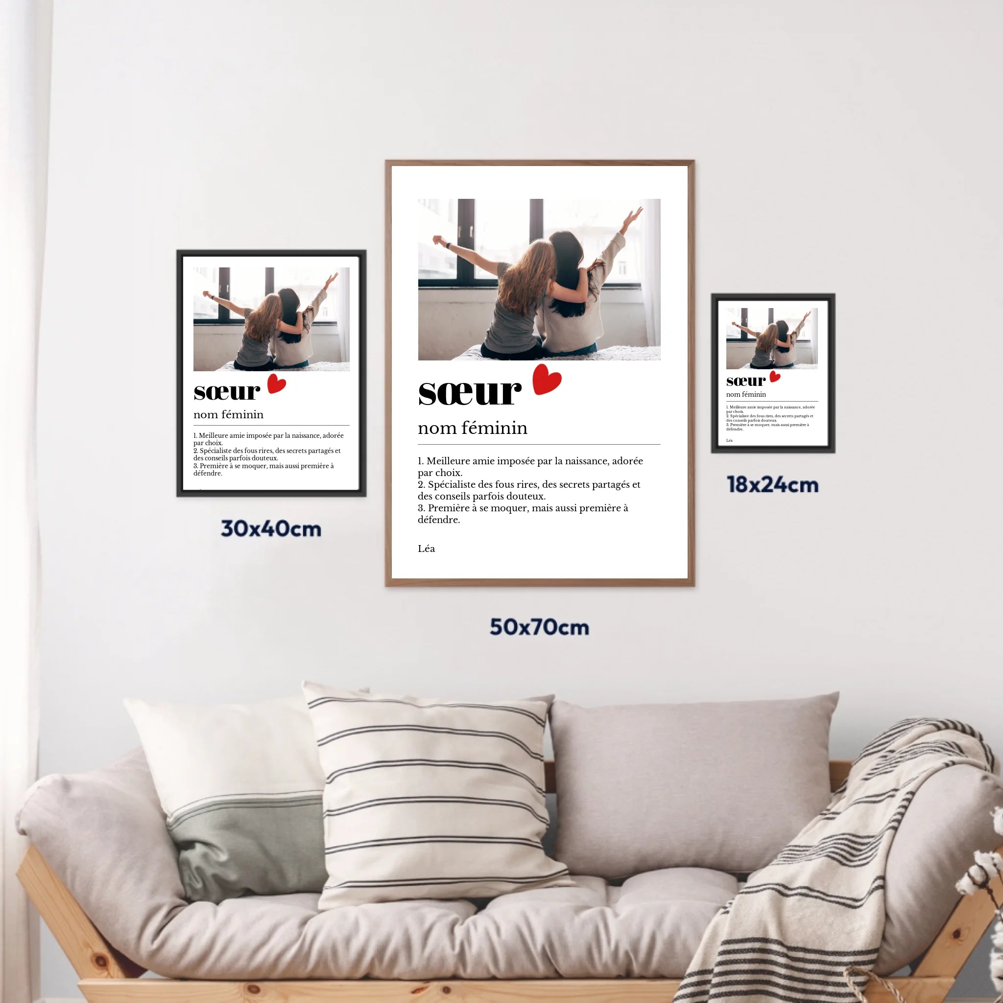 Affiche personnalisée définition soeur