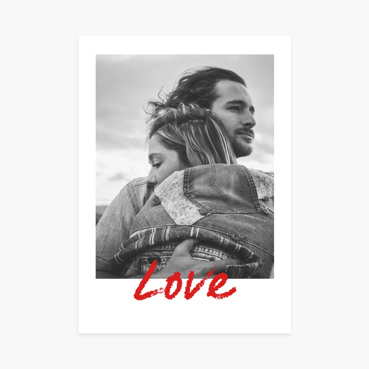 Póster personalizado de pareja - Rojo Amor