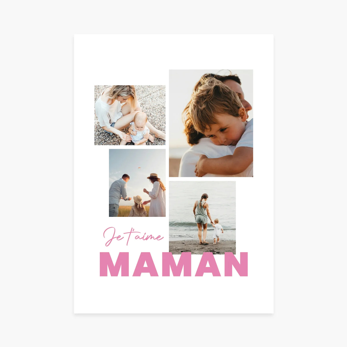 Affiche personnalisée maman - Pêle-mêle 4 photos