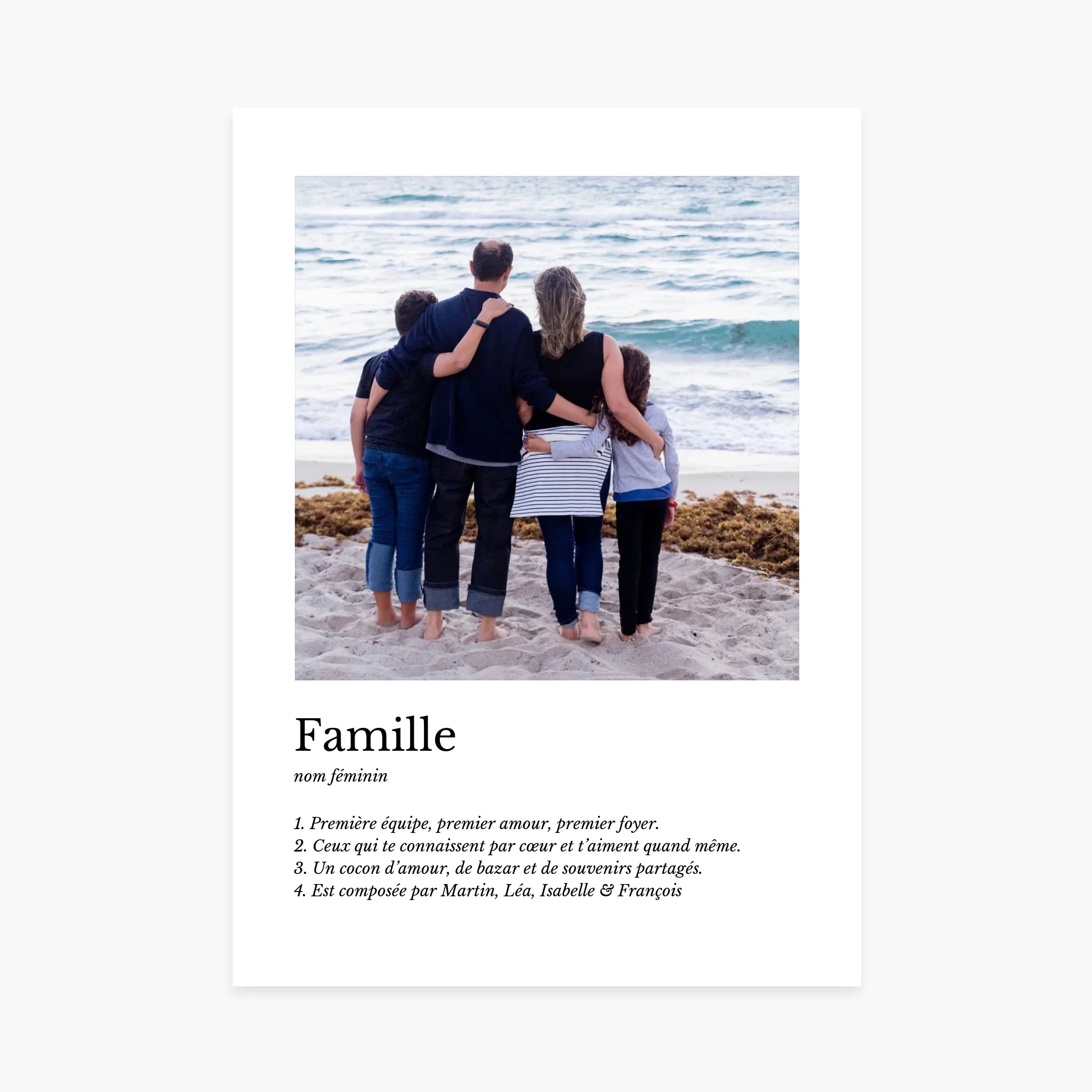 Affiche personnalisée - Définition famille photo