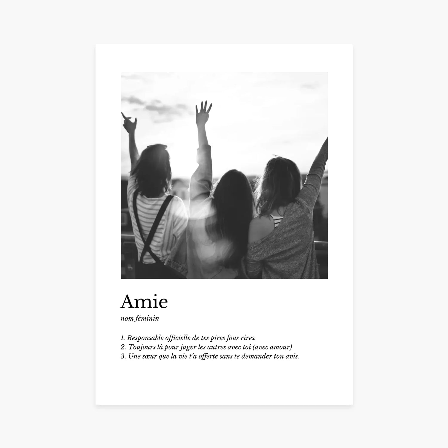 Affiche personnalisée - Définition amie simple