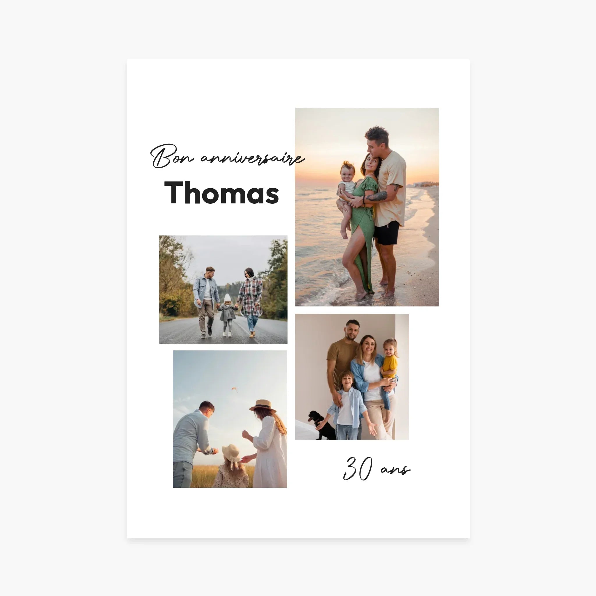 Affiche personnalisée - Anniversaire pêle-mêle photos