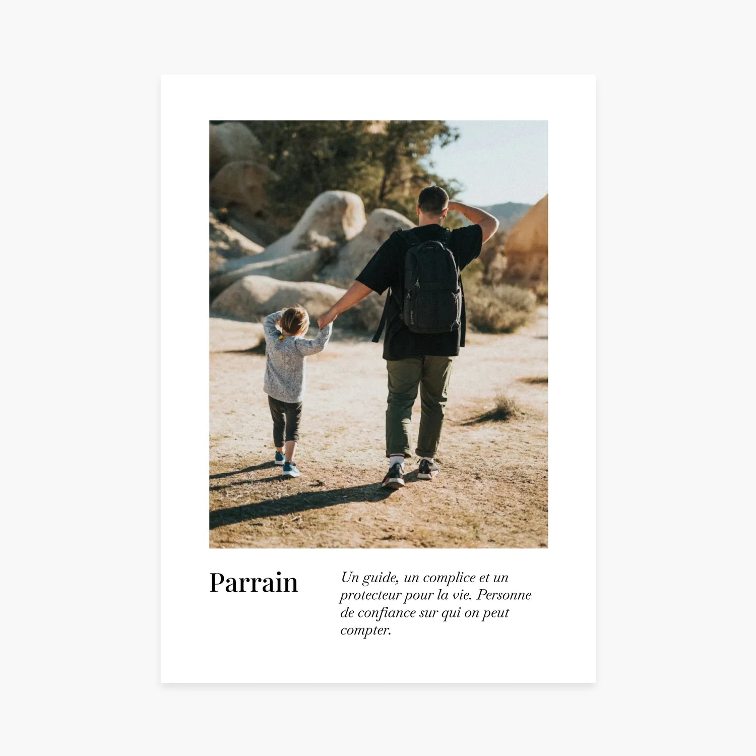 Affiche personnalisée - Définition parrain