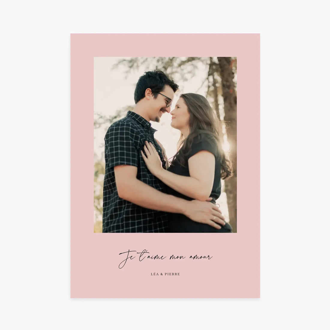 Affiche personnalisée - Cadre photo fond coloré