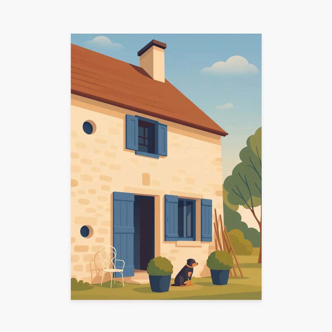 Affiche personnalisée - Votre photo de maison en illustration vectorielle