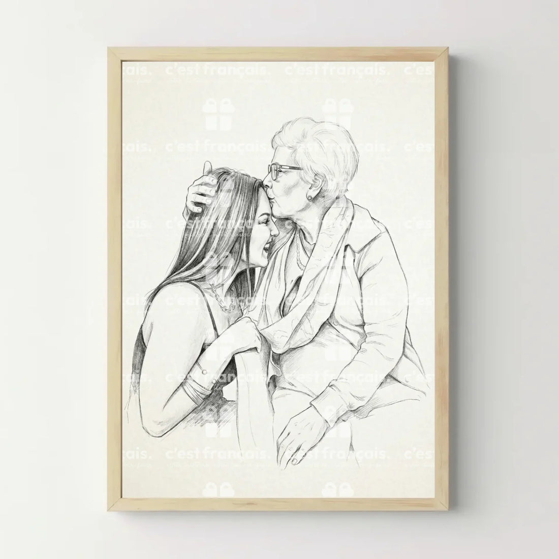 Affiche dessin noir et blanc d&