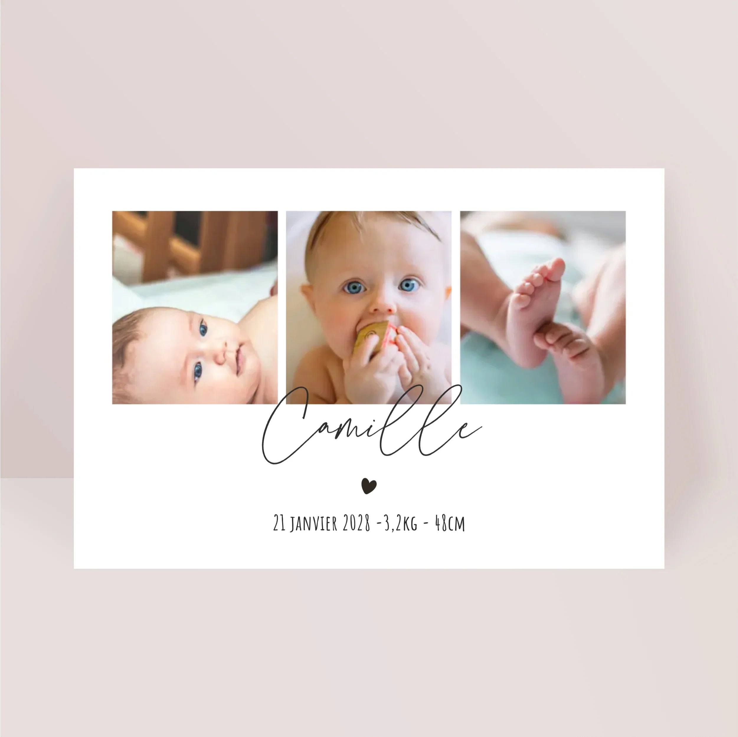 Faire-part naissance personnalisé - Triplove