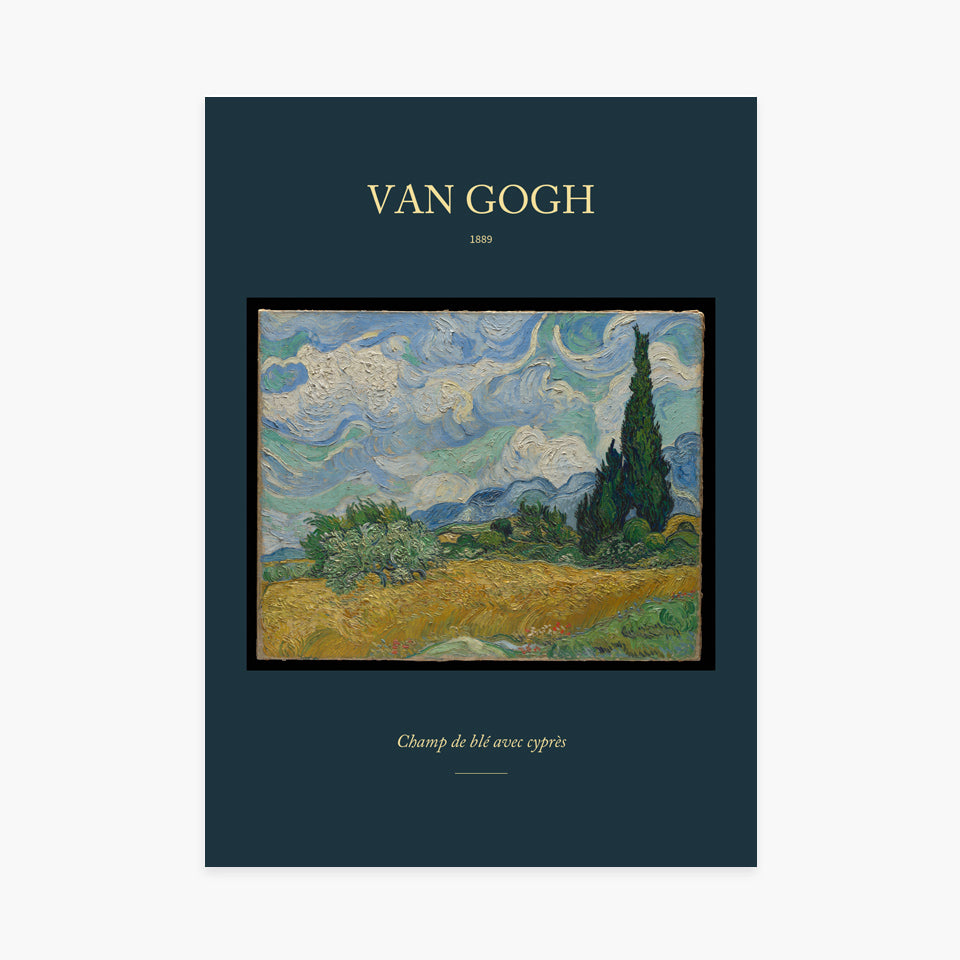 Affiche Van Gogh – Champ de blé avec cyprès — sans cadre