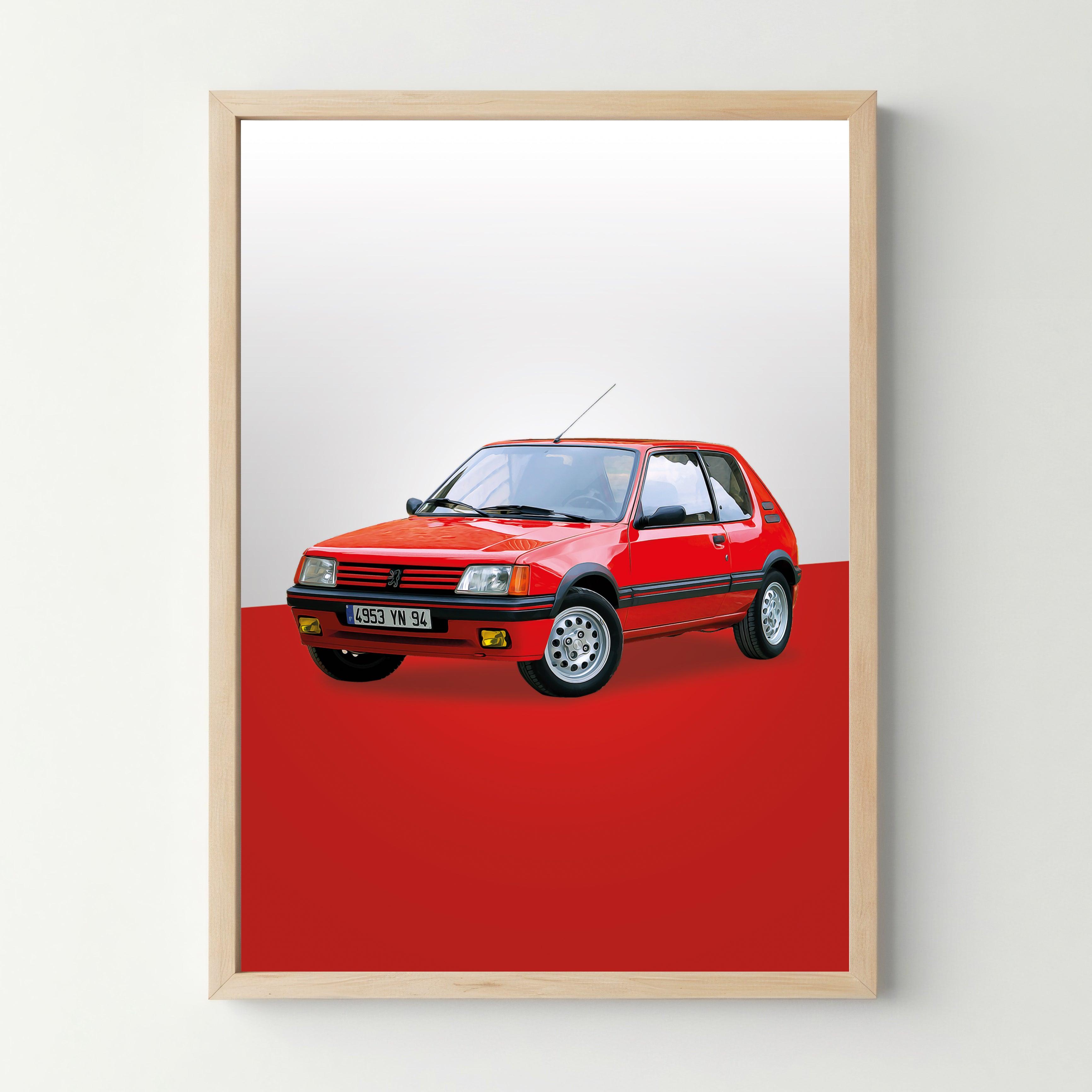 Affiche Peugeot "205 GTI" - Poster automobile - cestfrancais.fr