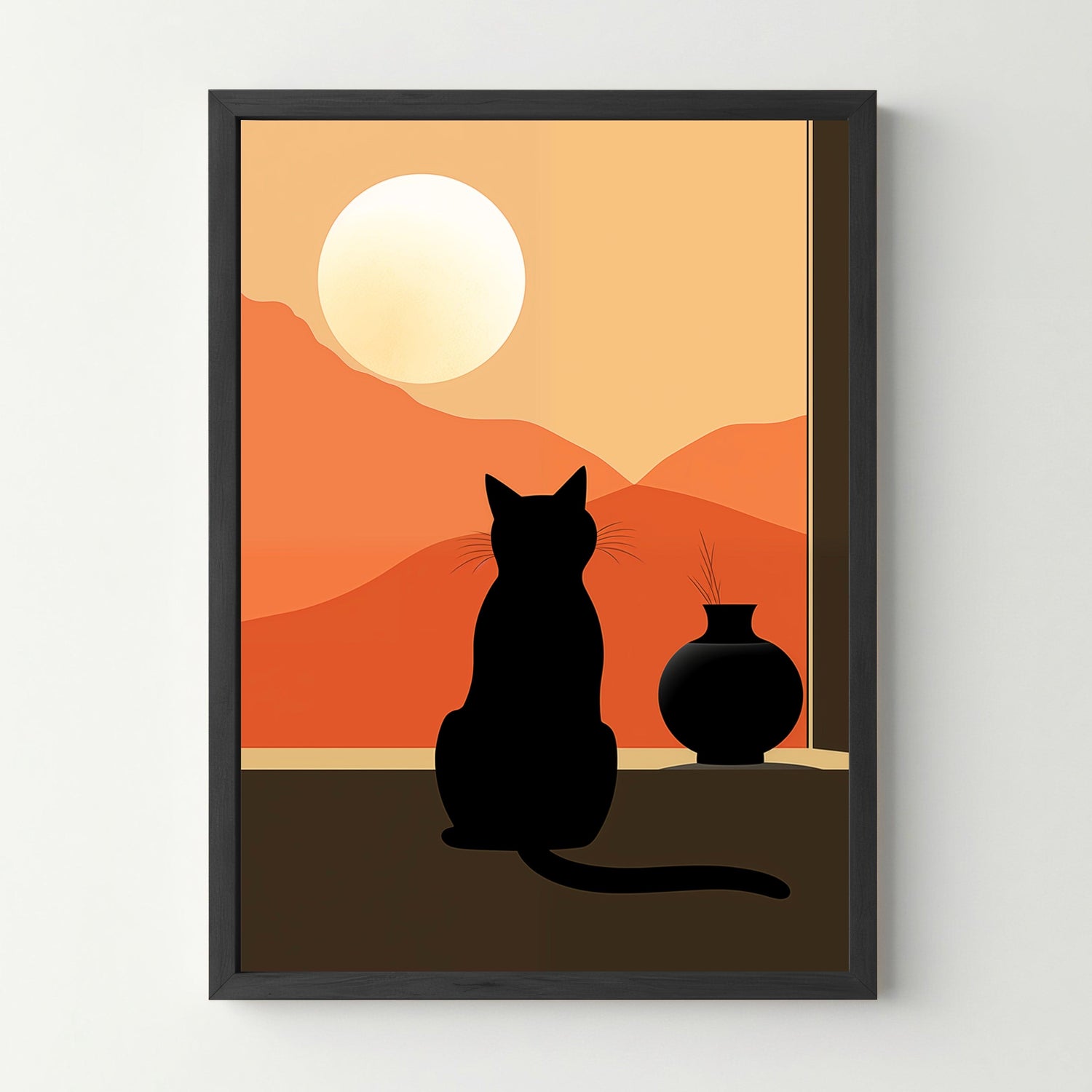 Affiche Cat Sunset - cestfrancais.fr