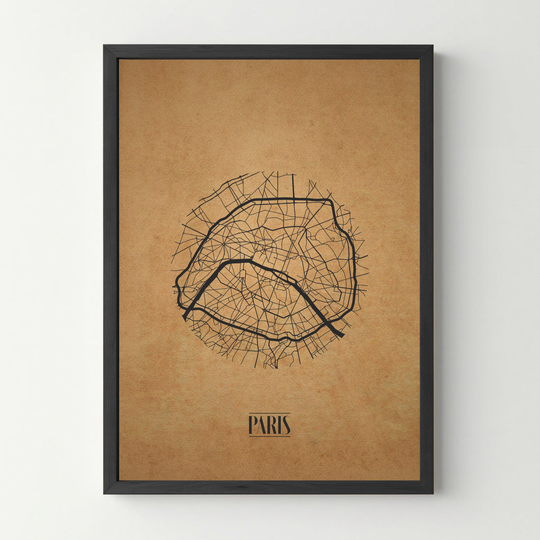 Affiche "Carte Paris Vintage" - cestfrancais.fr