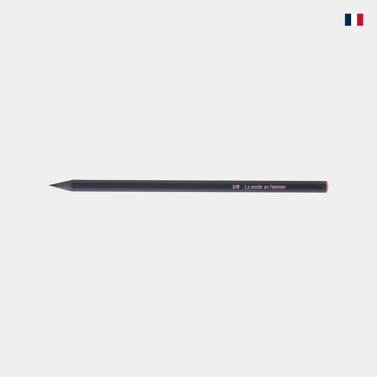 Crayon papier prestige noir personnalisable Élégant - cestfrancais.fr