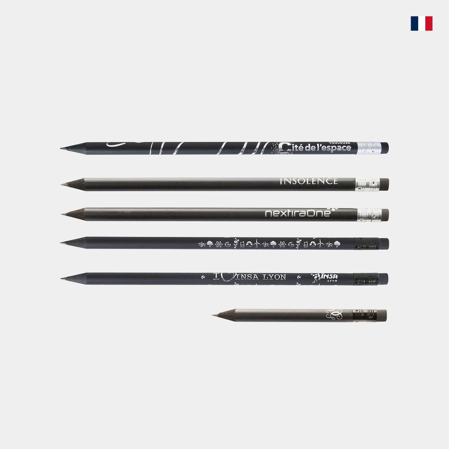 Crayon papier prestige noir personnalisable Élégant - cestfrancais.fr