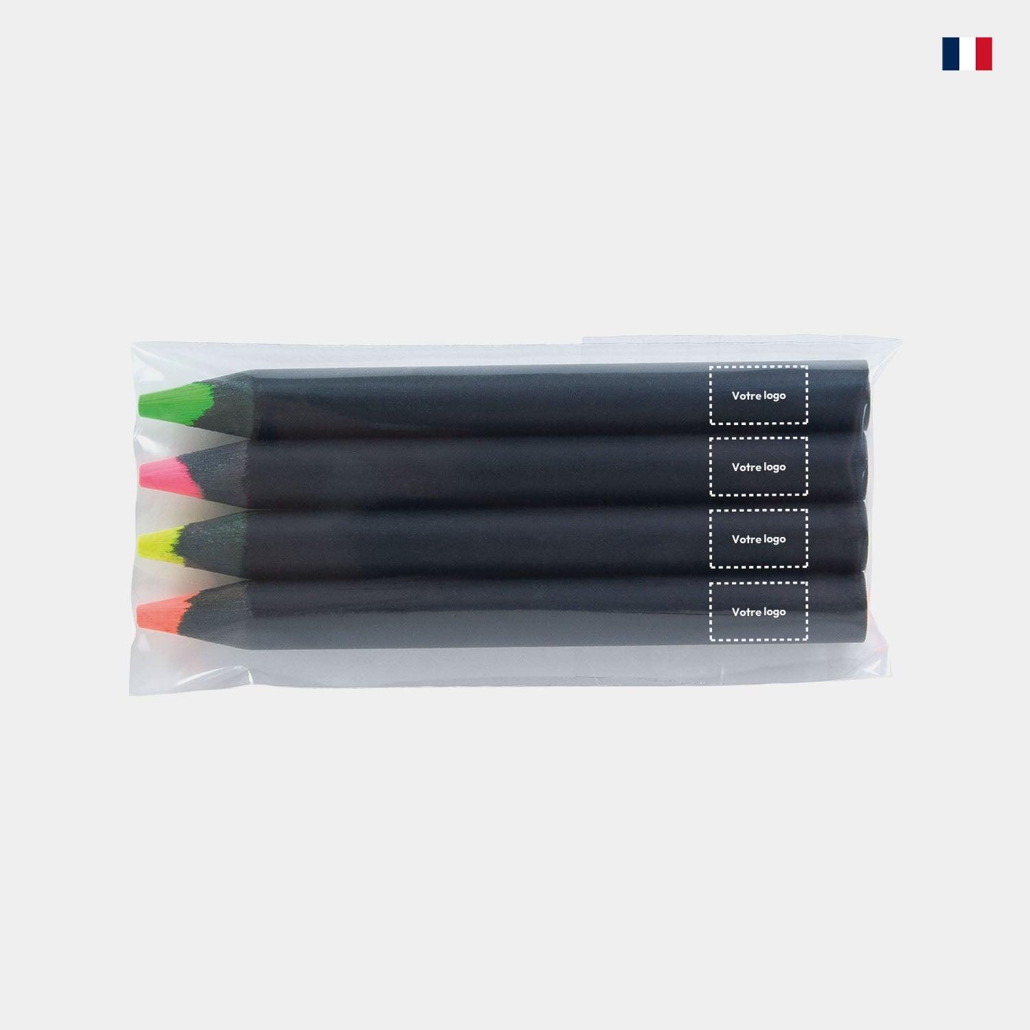 kit 4 Crayons fluo innovants - cestfrancais.fr