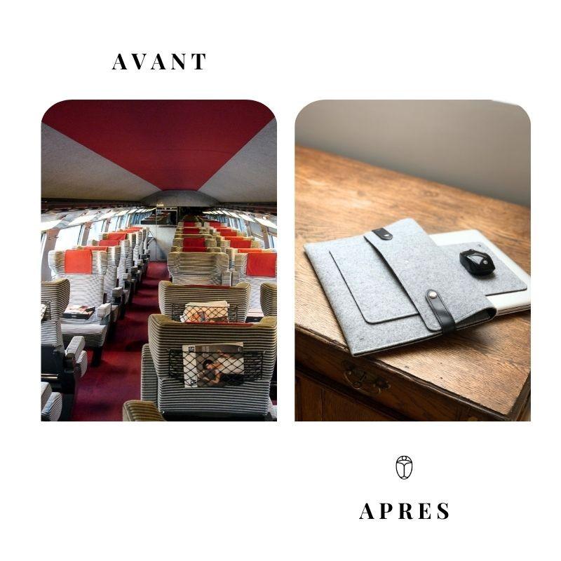 Pochette pour ordinateur personnalisable - Élégante et éco-responsable - cestfrancais.fr