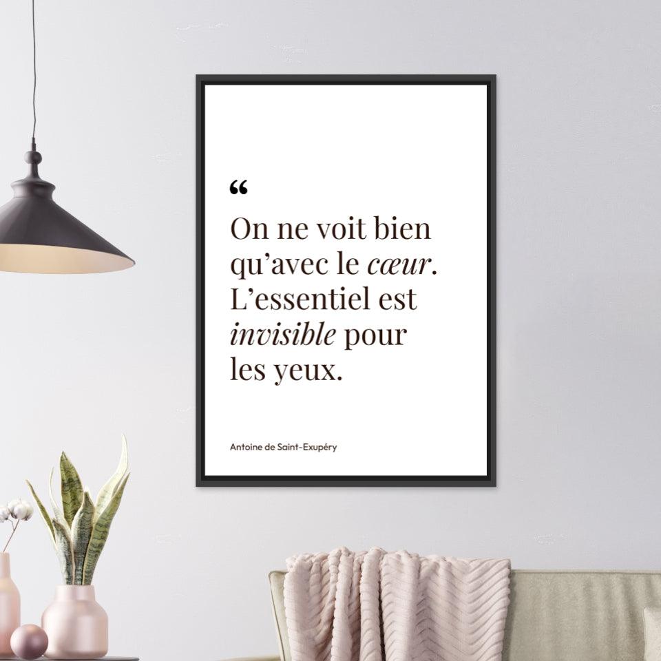 Affiche citation "On ne voit bien qu&