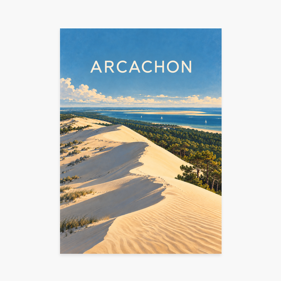 Affiche Arcachon – Le bassin — sans cadre