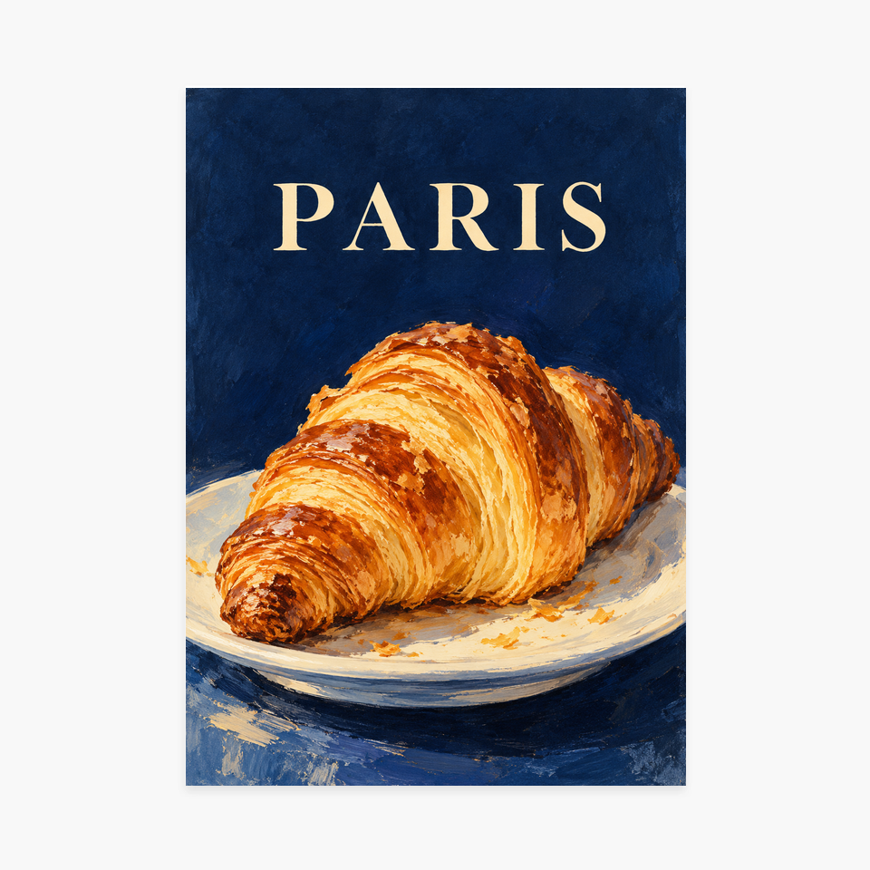 Affiche Paris – Croissant au beurre — sans cadre