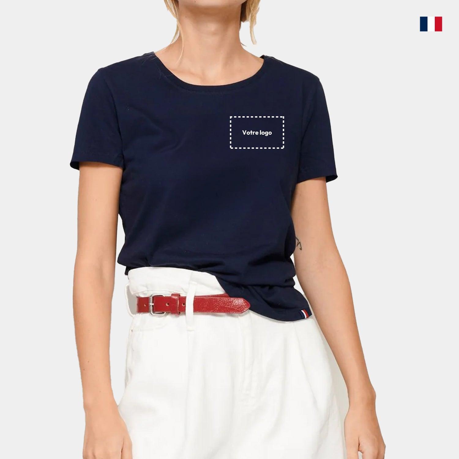 T-shirt personnalisable Made in France - Col rond pour femme - cestfrancais.fr