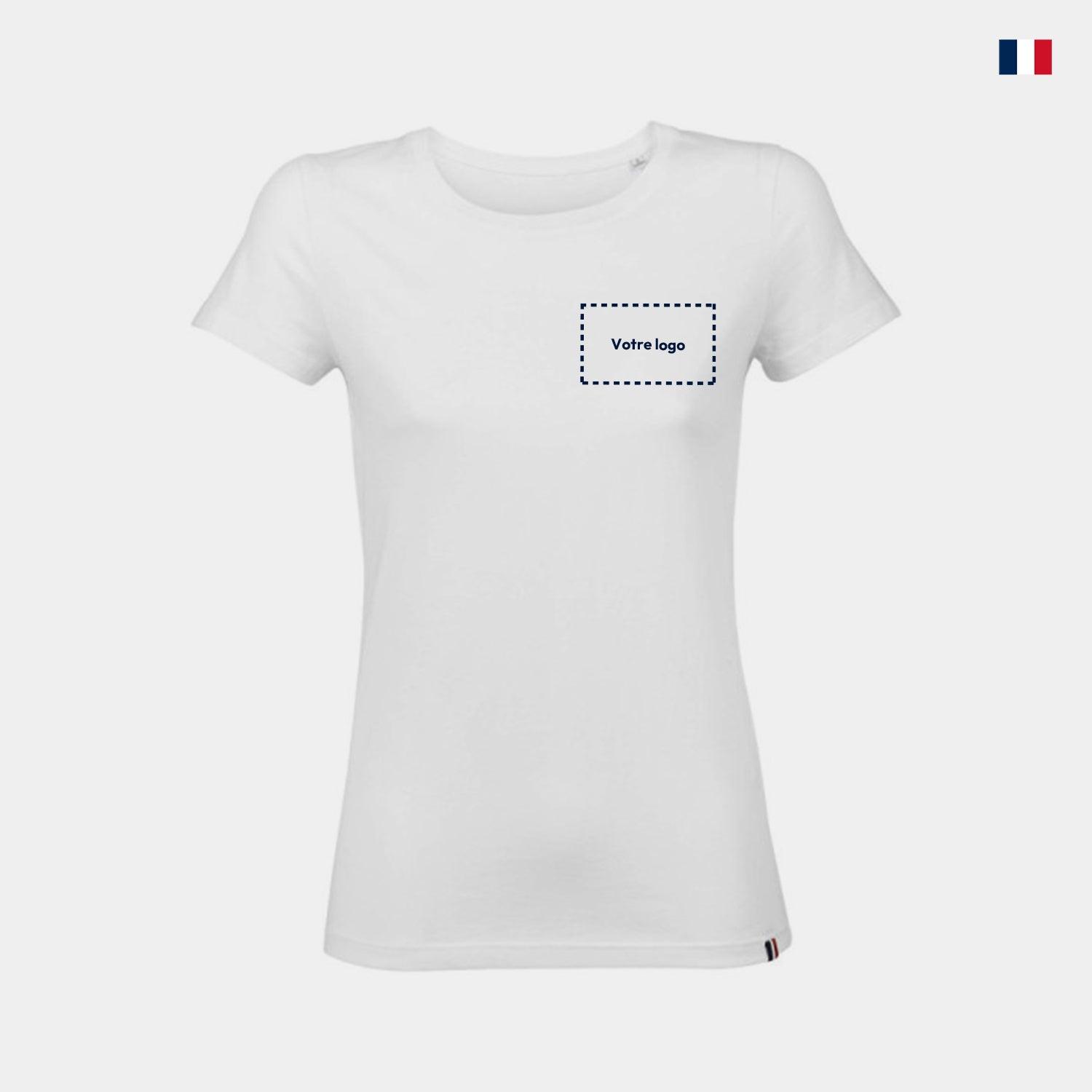 T-shirt personnalisable Made in France - Col rond pour femme - cestfrancais.fr