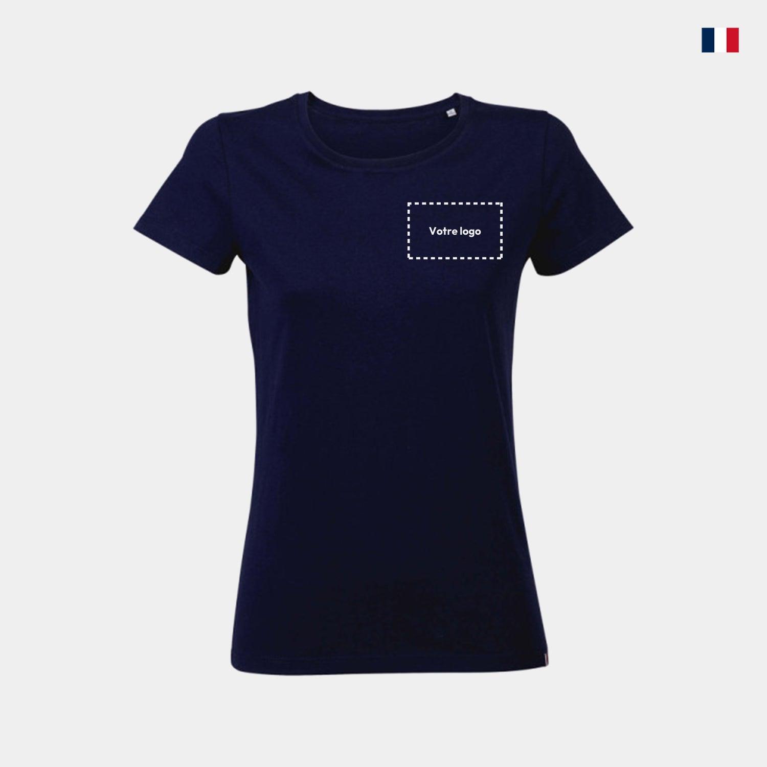 T-shirt personnalisable Made in France - Col rond pour femme - cestfrancais.fr