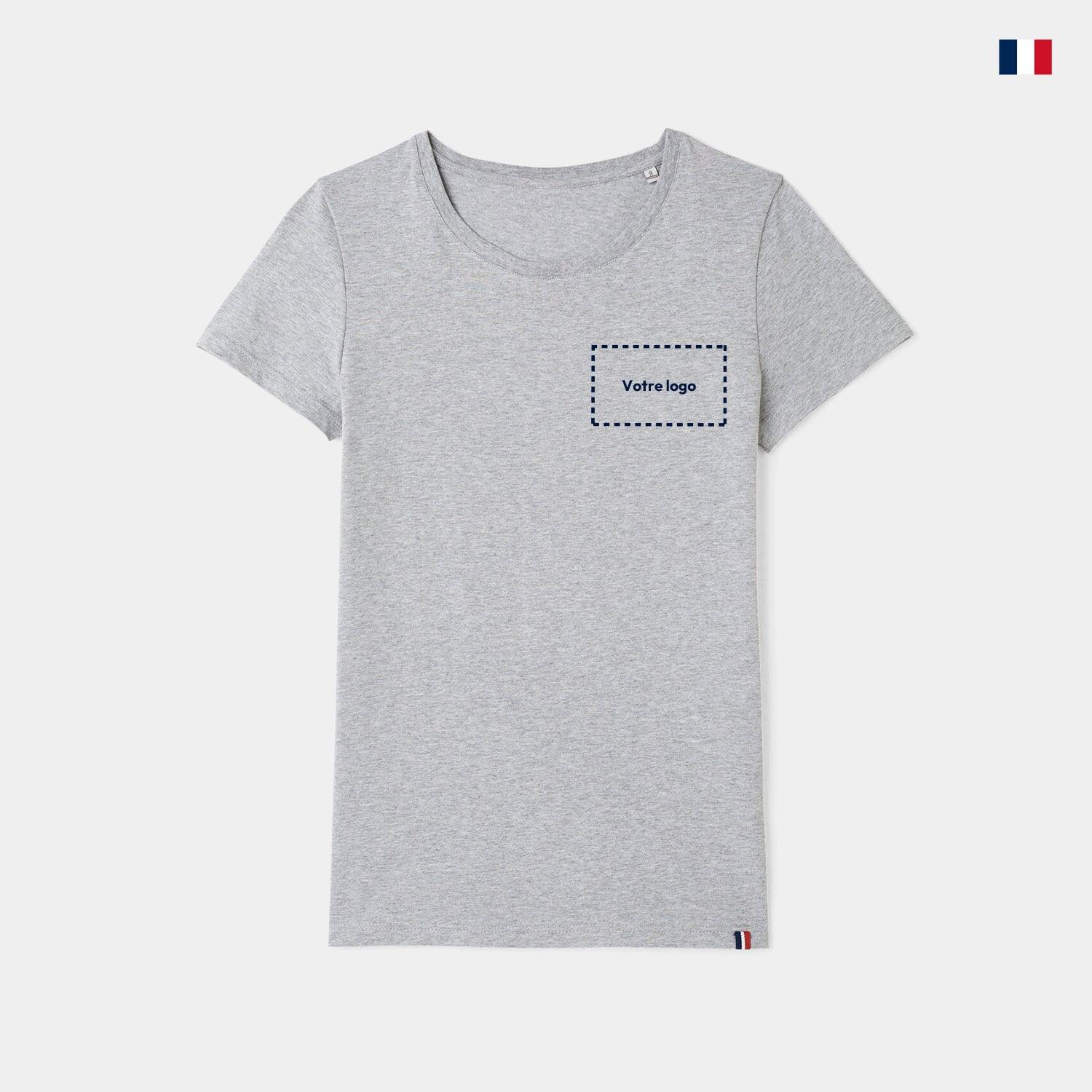 T-shirt personnalisable Made in France - Col rond pour femme - cestfrancais.fr