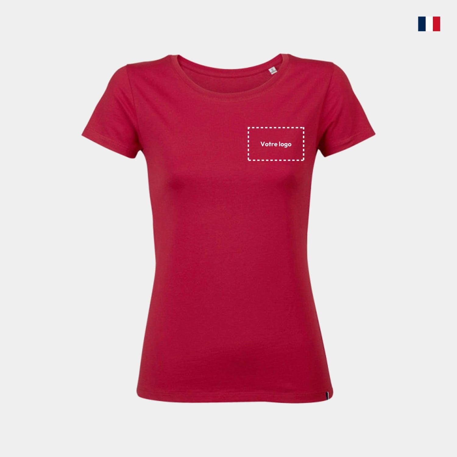 T-shirt personnalisable Made in France - Col rond pour femme - cestfrancais.fr