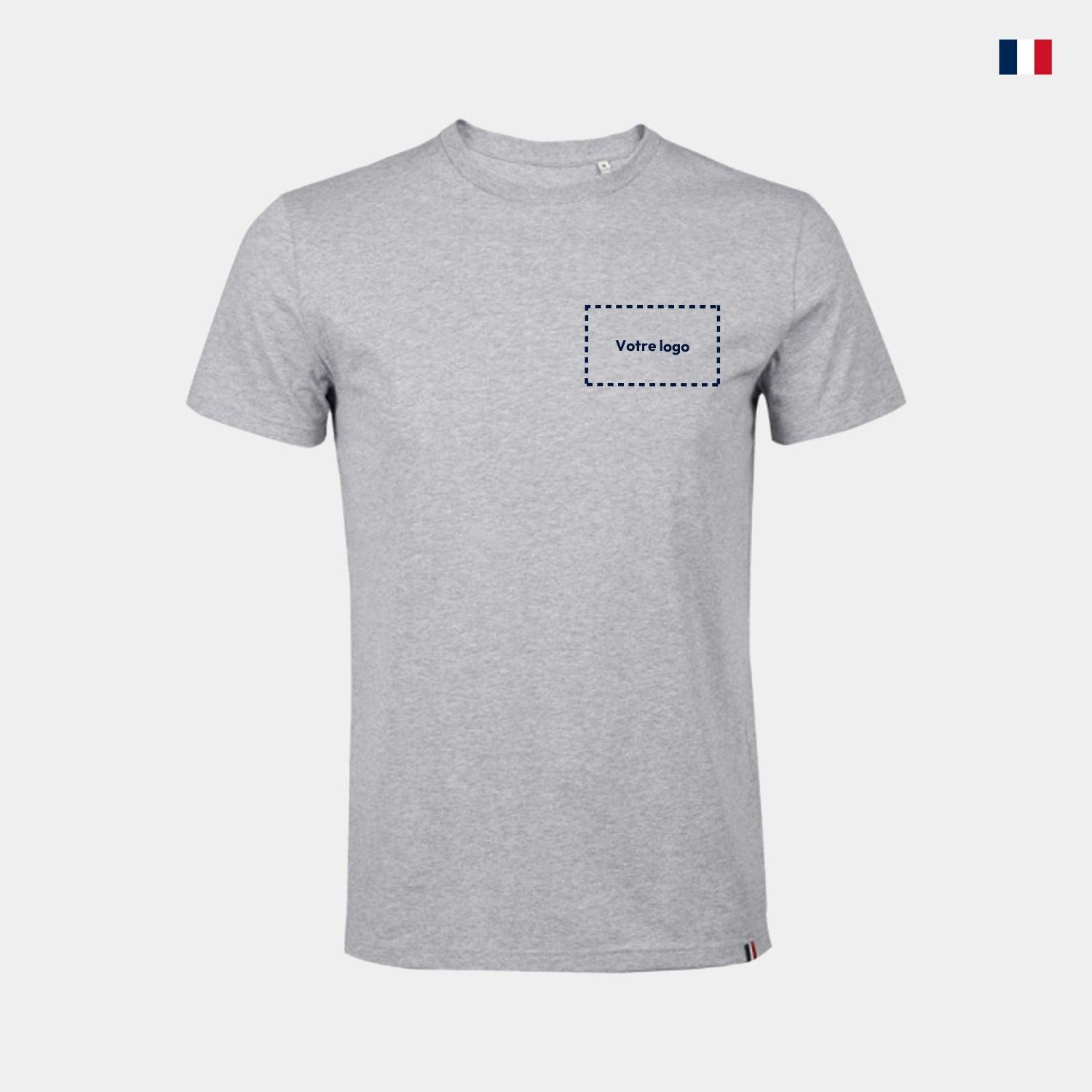 T-shirt personnalisable Made in France - Col rond pour homme - cestfrancais.fr