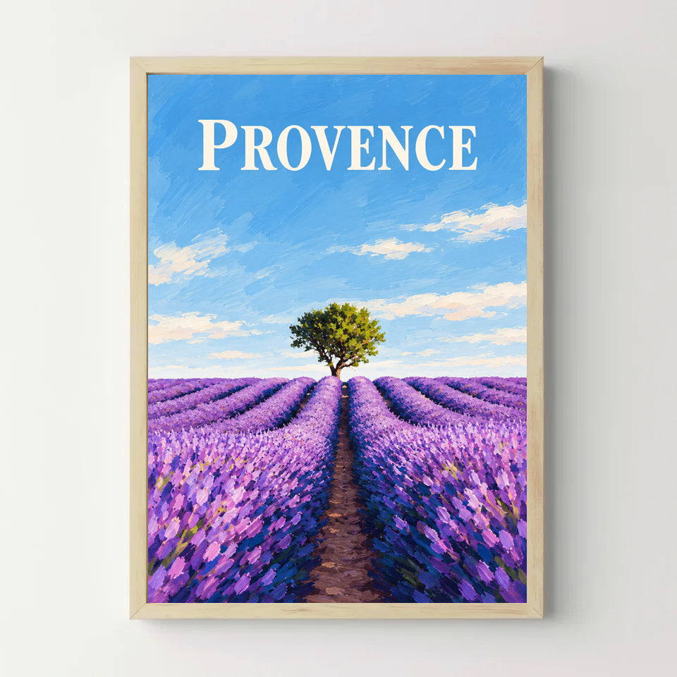 Affiche provence-lavande-nouveau – bois