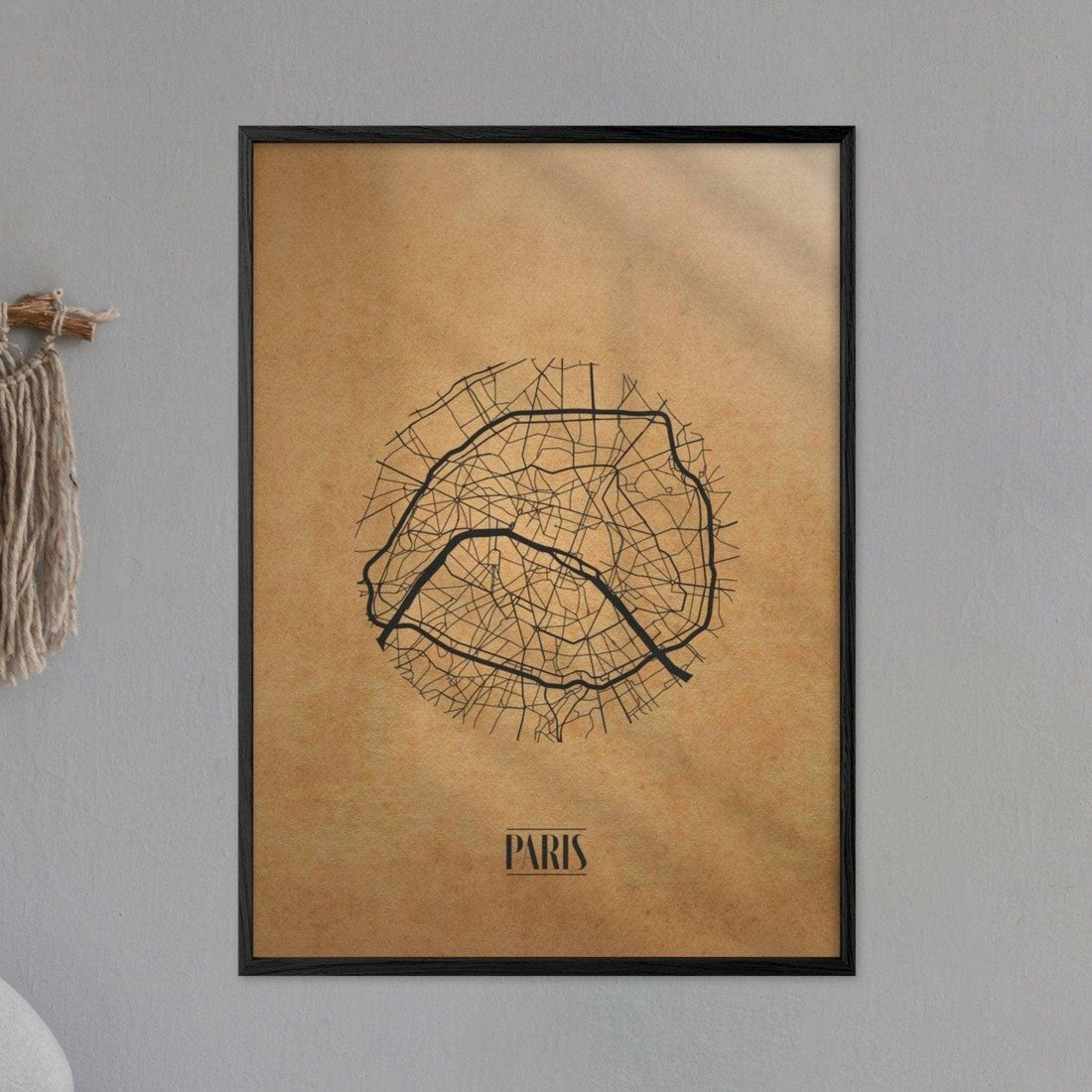 Affiche "Carte Paris Vintage" - cestfrancais.fr