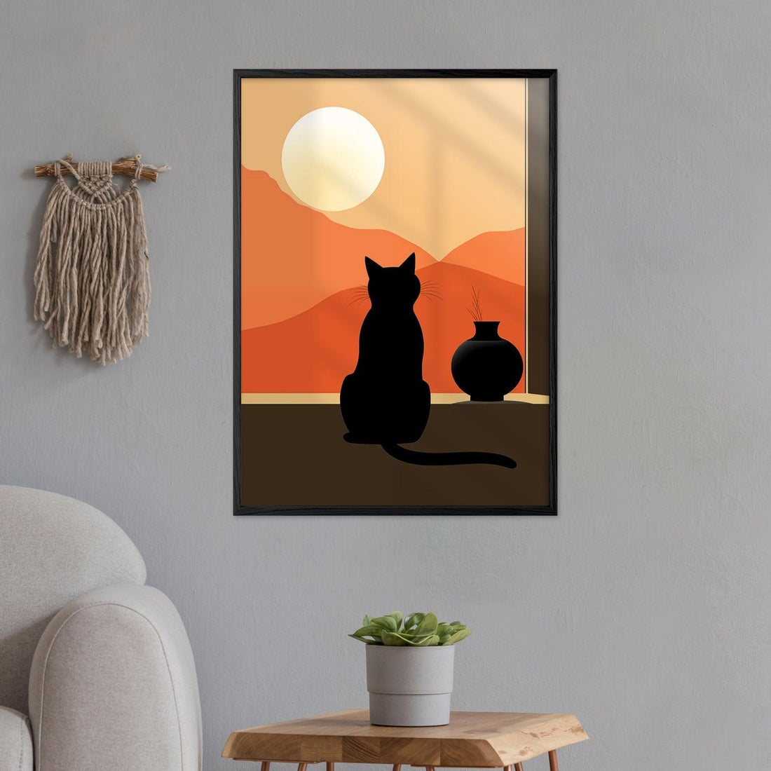 Affiche Cat Sunset - cestfrancais.fr