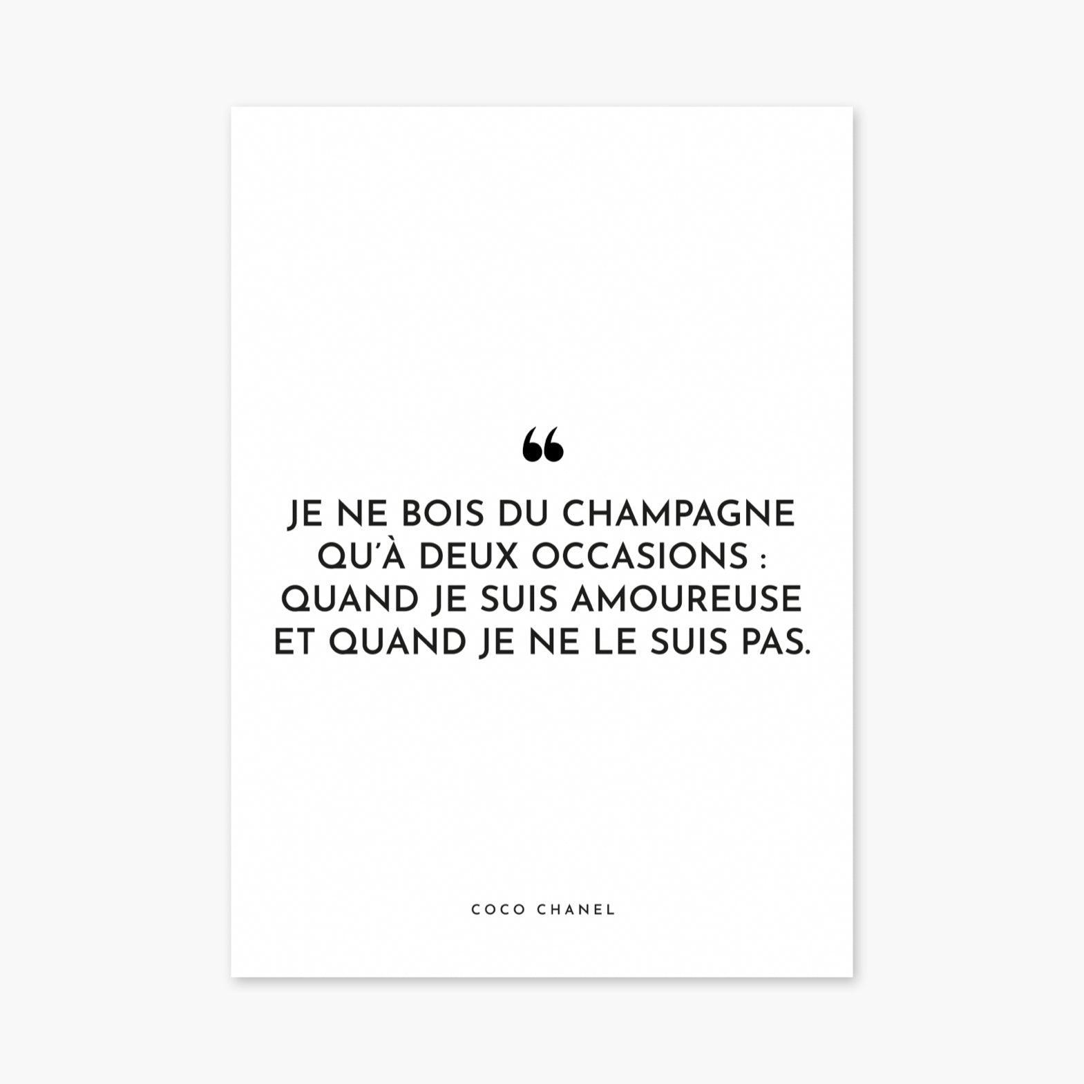 Affiche citation Coco Chanel - cestfrancais.fr