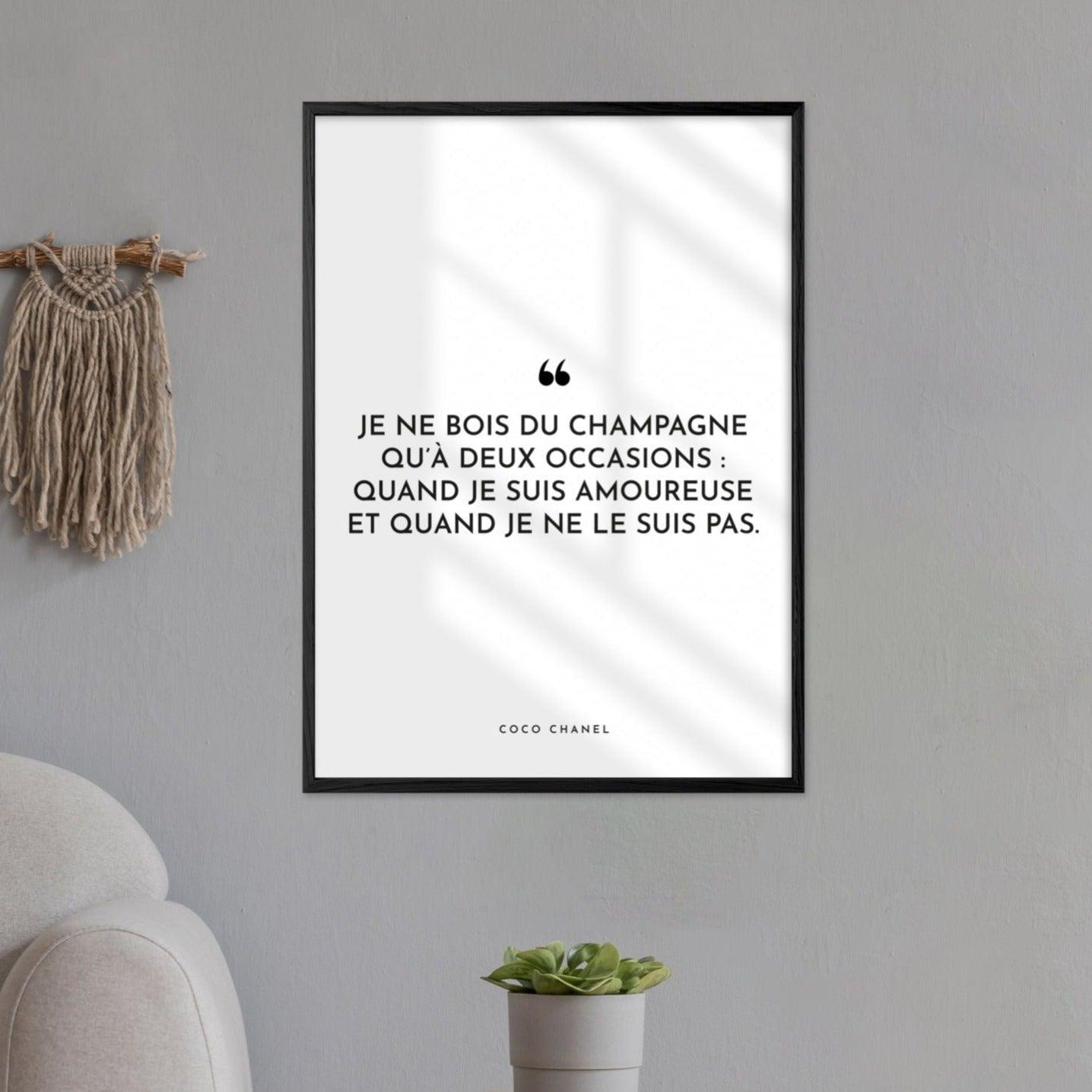 Affiche citation Coco Chanel - cestfrancais.fr