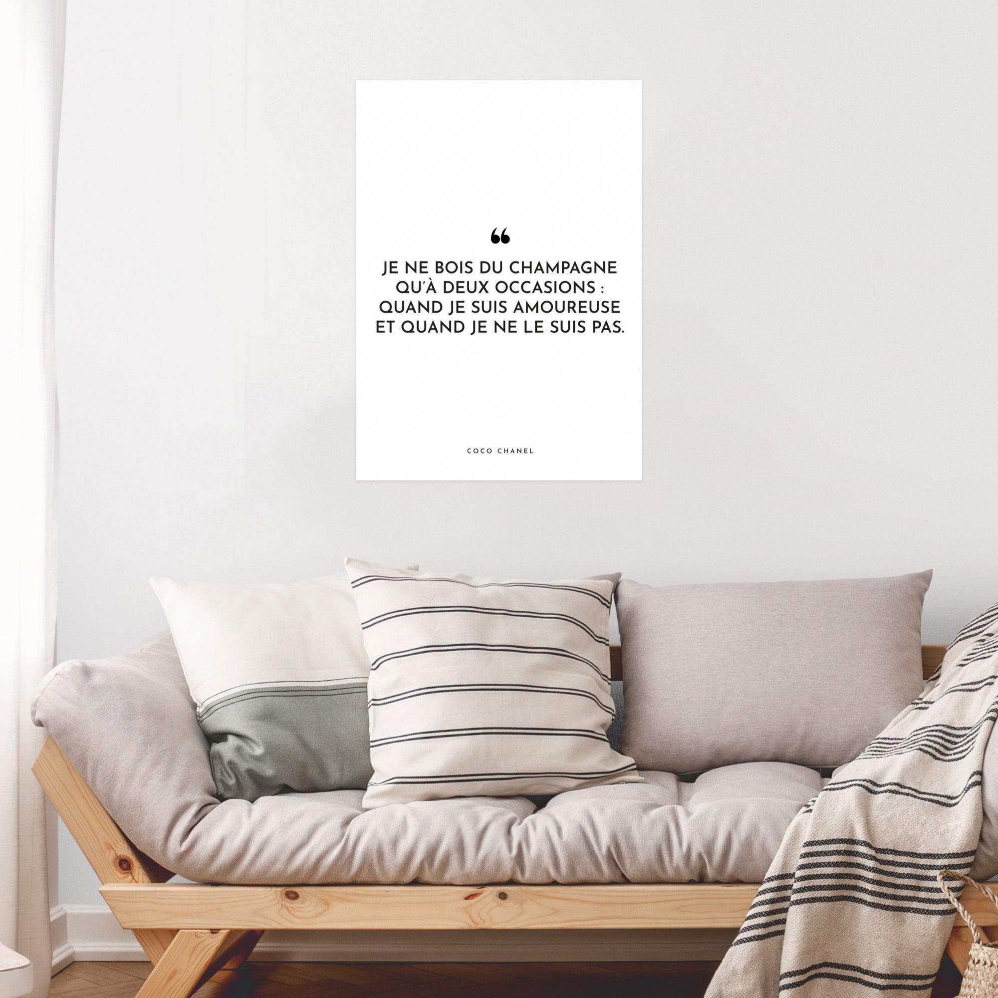 Affiche citation Coco Chanel - cestfrancais.fr