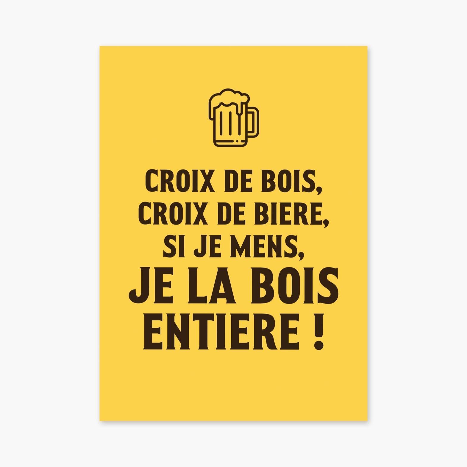 Affiche citation "Croix de bière" - cestfrancais.fr