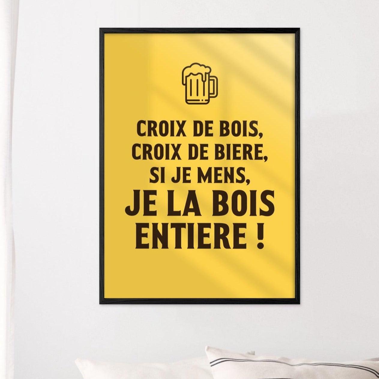 Affiche citation "Croix de bière" - cestfrancais.fr