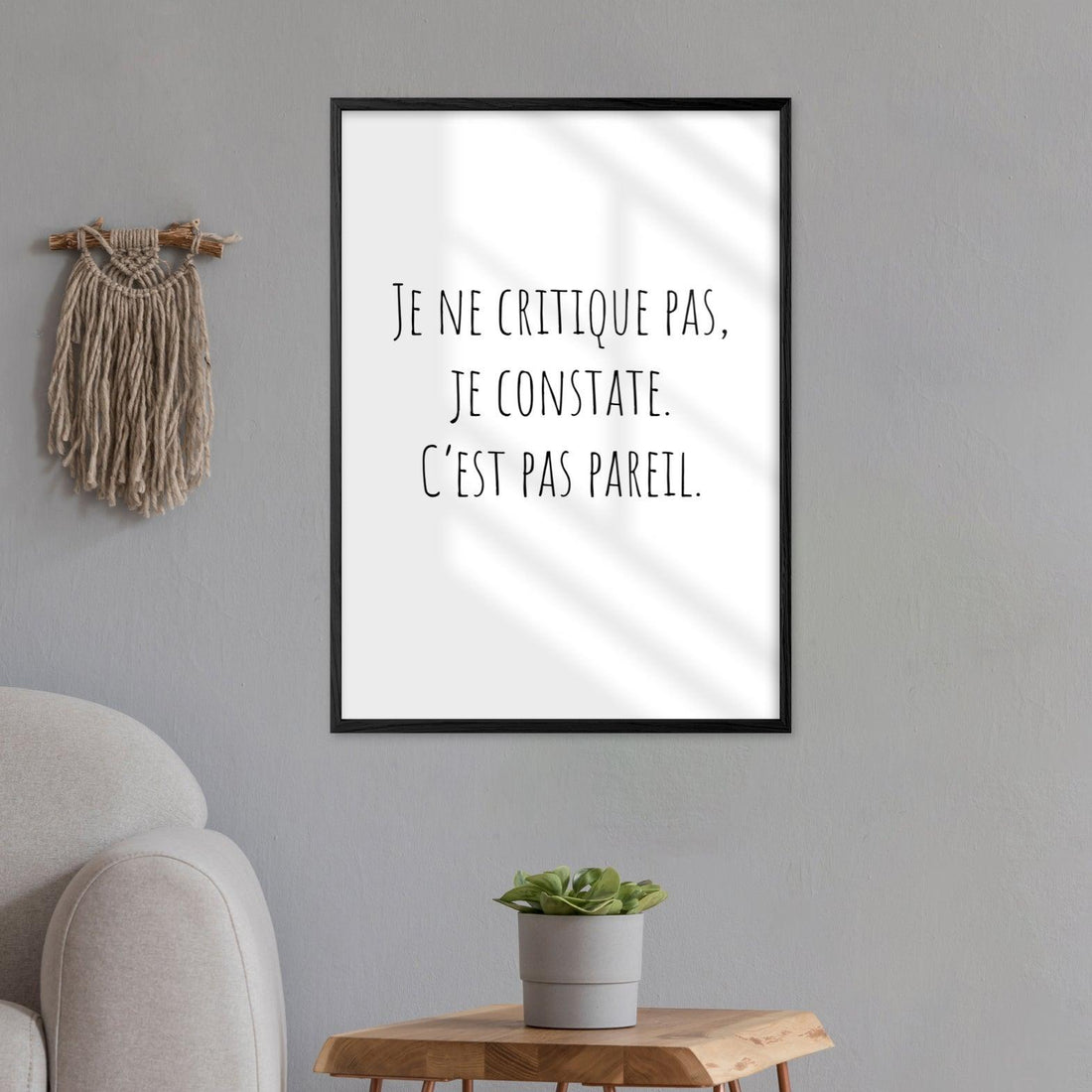 Affiche "Je ne critique pas" - cestfrancais.fr