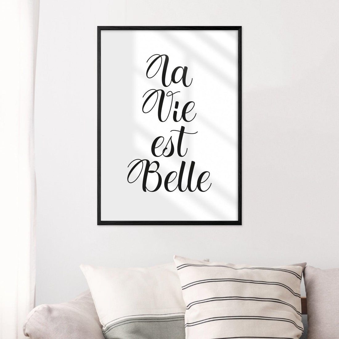 Affiche inspirante "La vie est belle" - cestfrancais.fr