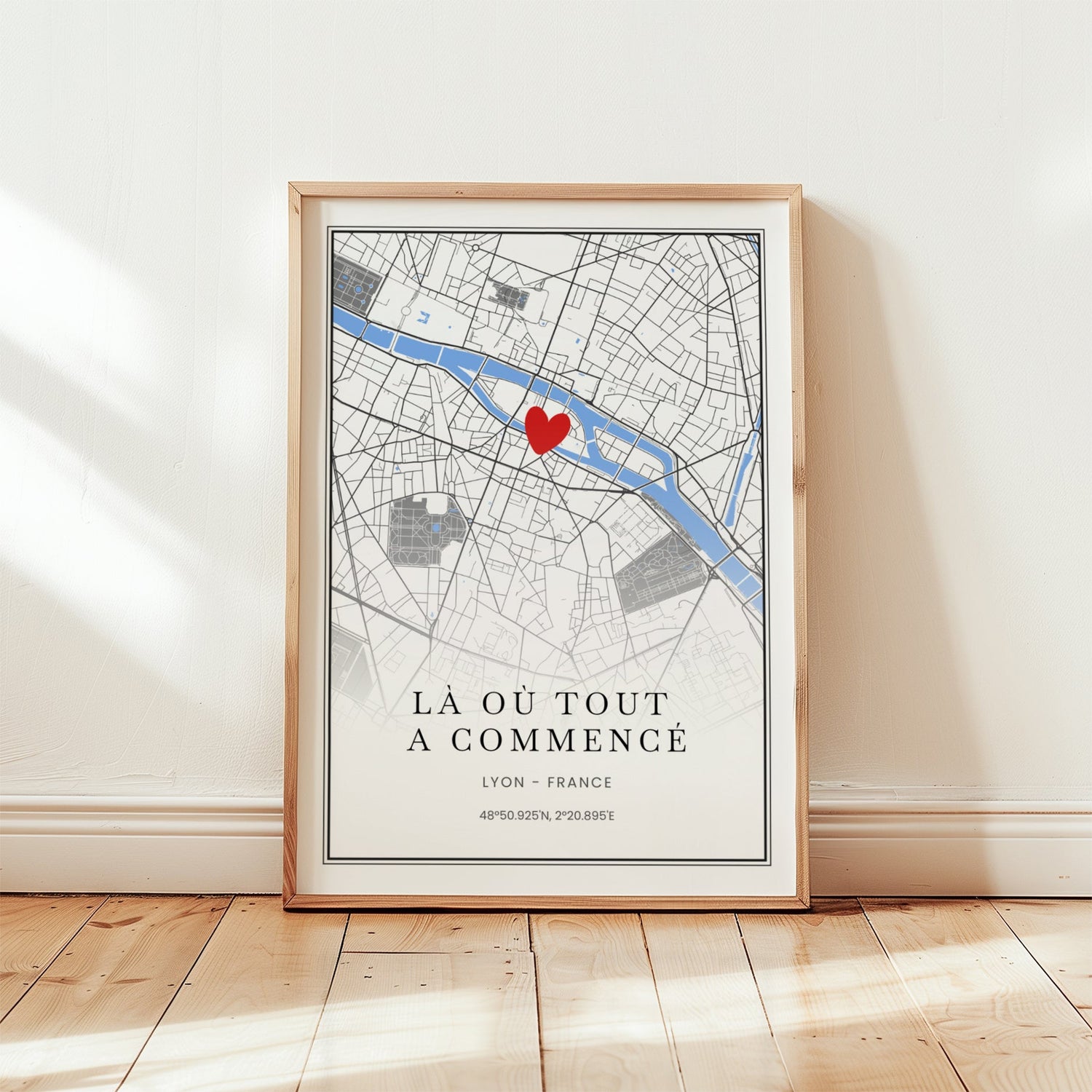 Affiches personnalisées de cartes de ville, décoration murale moderne, idée cadeau unique.