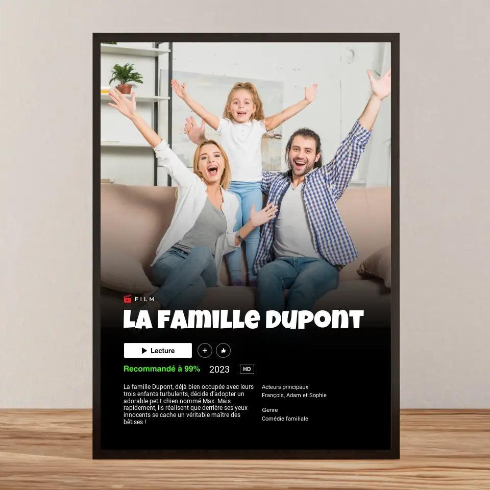 Affiche personnalisée Netflix Famille - cestfrancais.fr