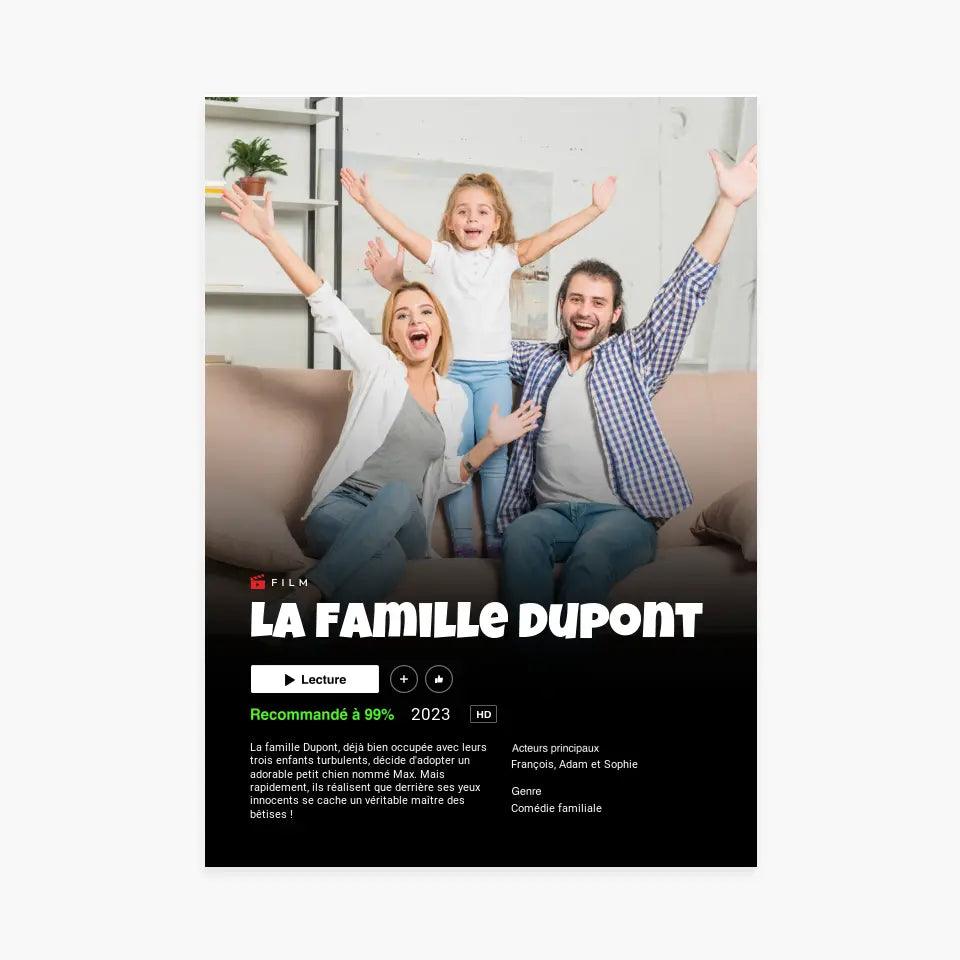 Affiche personnalisée Netflix Famille - cestfrancais.fr