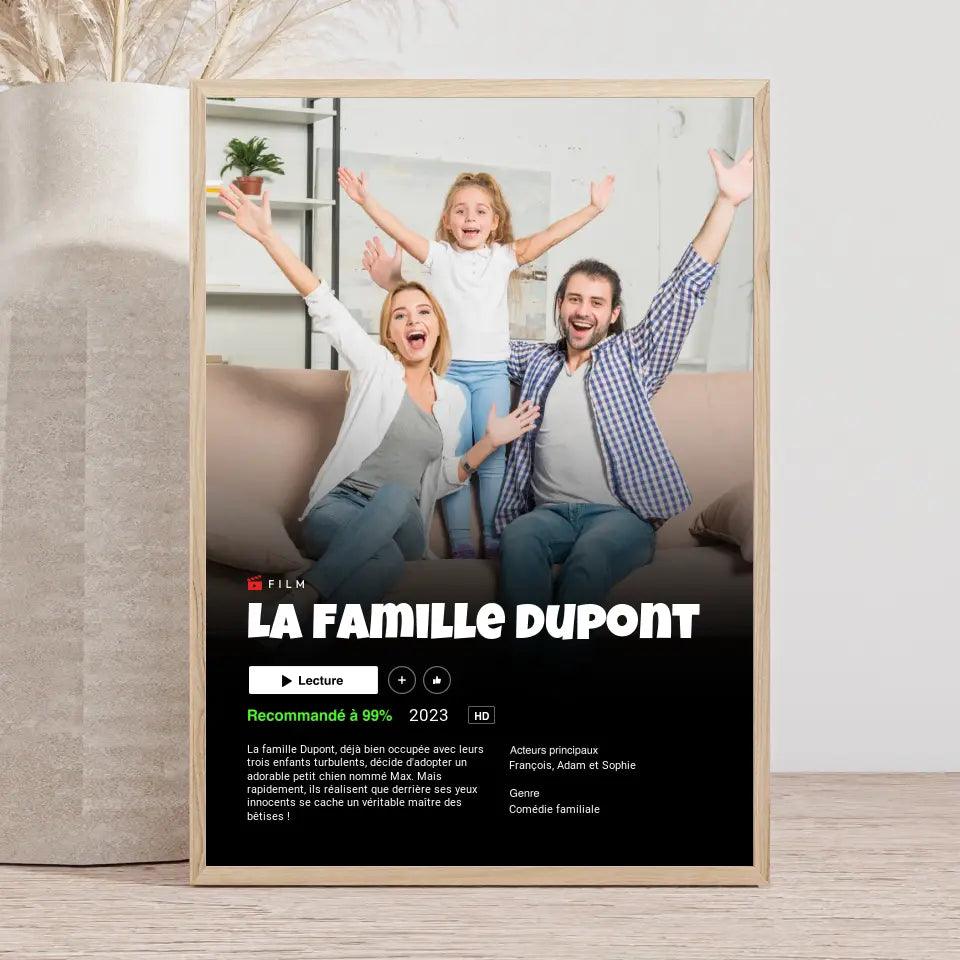 Affiche personnalisée Netflix Famille - cestfrancais.fr