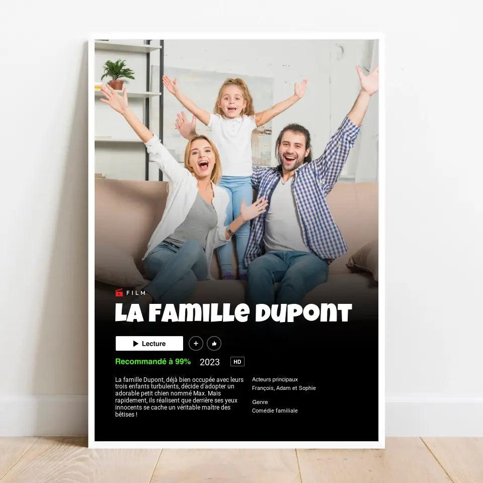 Affiche personnalisée Netflix Famille - cestfrancais.fr