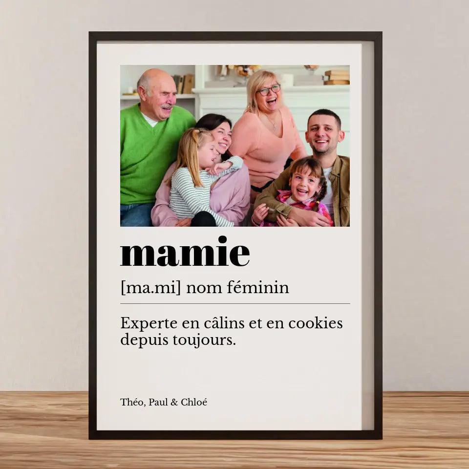 Affiche personnalisée définition mamie - cestfrancais.fr