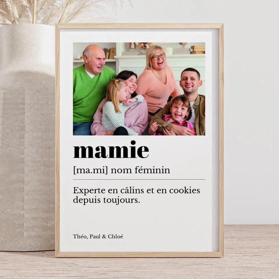 Affiche personnalisée définition mamie - cestfrancais.fr